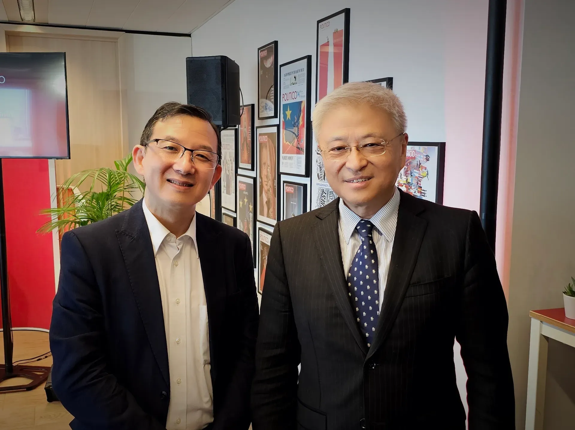 ICES Executive Director Yang Li with Prof. Yan Xuetong at Politico's China’s Worldview in the Second Age of Trump Event, May 2025